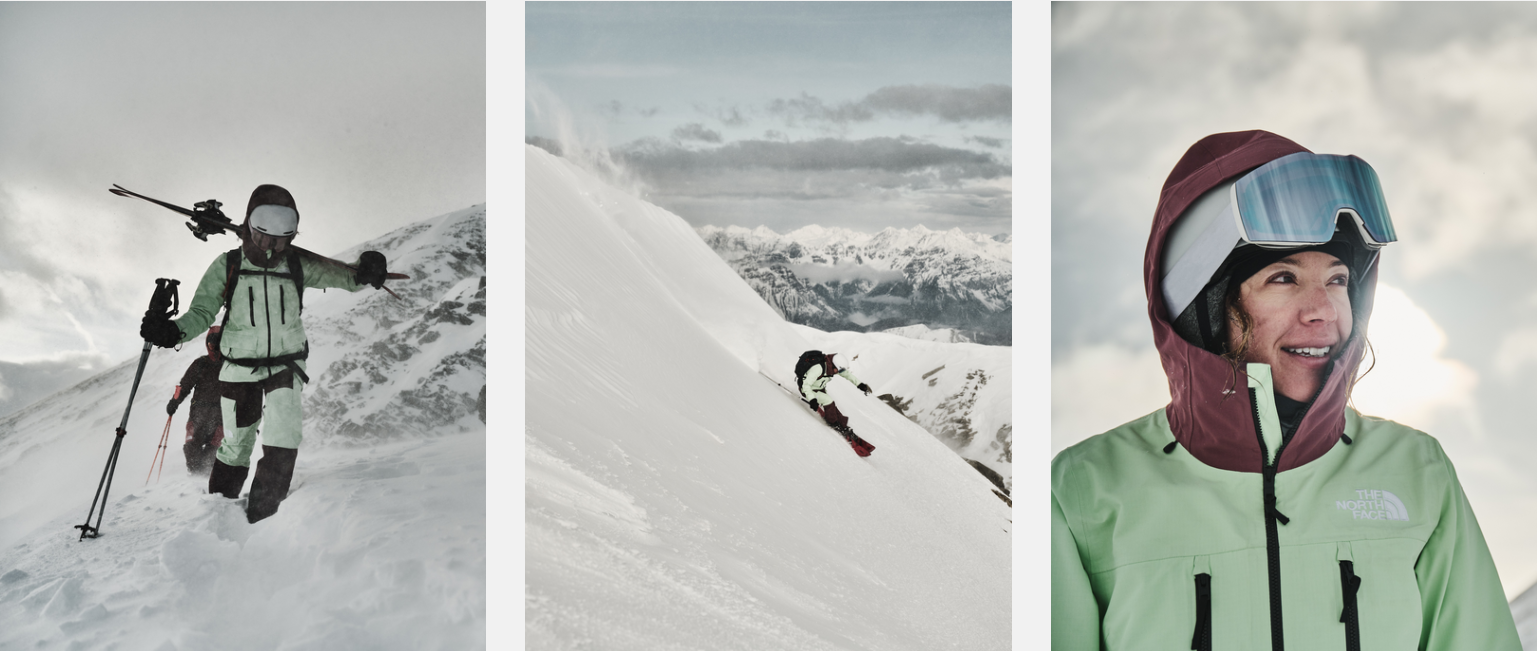 Eine Frau auf einer Skitour 